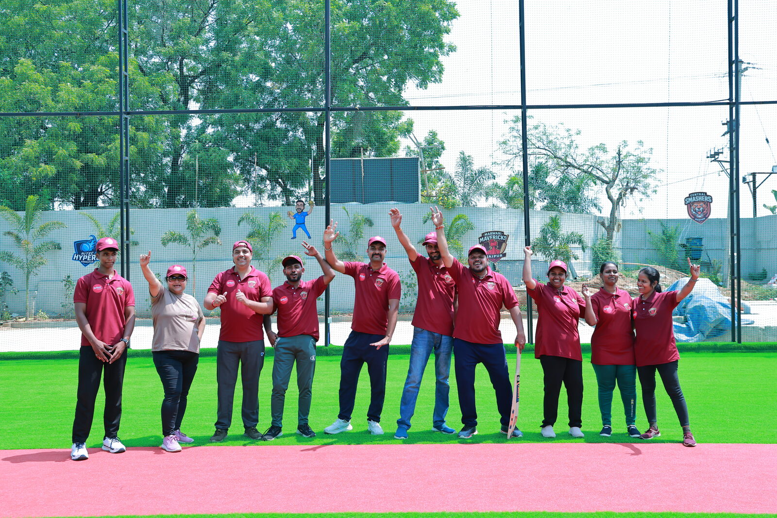 Corporate Cricket Day — Team Celebration