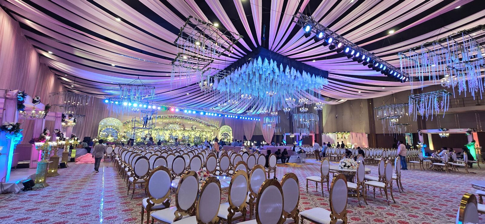 Tent Ceiling Drapery & Lighting